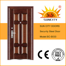 Single Door Metal Almirah Steel Door Design Exterior Door (SC-S033)